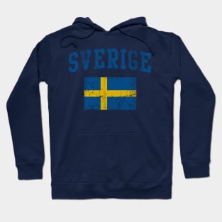 Sverige Flag Vintage Sweden Swedish Hoodie